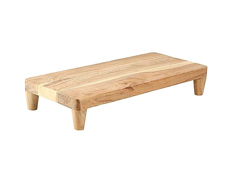Viana Dekokorb Holz Tablett mit Füßen Natur 45x20cm Tisch Podest Dekotablet günstig online kaufen