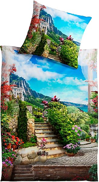 KiNZLER Bettwäsche "Trentino" 2 Stk. tlg. aus Baumwoll-Renforcé günstig online kaufen