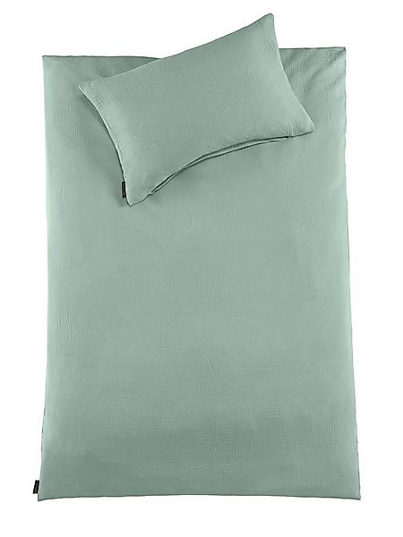 pure hug Babybettwäsche Set Musselin 100x135 Design Matcha Gruen Baumwolle, günstig online kaufen