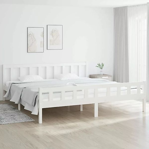 Vidaxl Massivholzbett Weiß 160x200 Cm günstig online kaufen