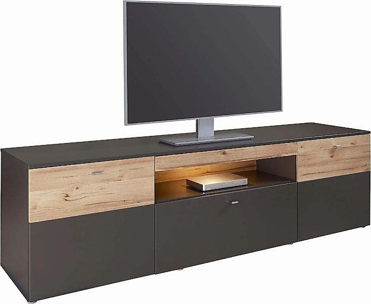 FORTE Lowboard "Como", TV-Board, LED Beleuchtung, Soft Close, Stauraum, 209 günstig online kaufen