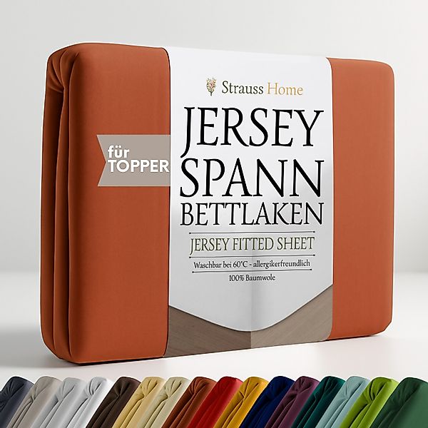 Strauss Home Spannbettlaken Premium Topper Spannbettlaken günstig online kaufen