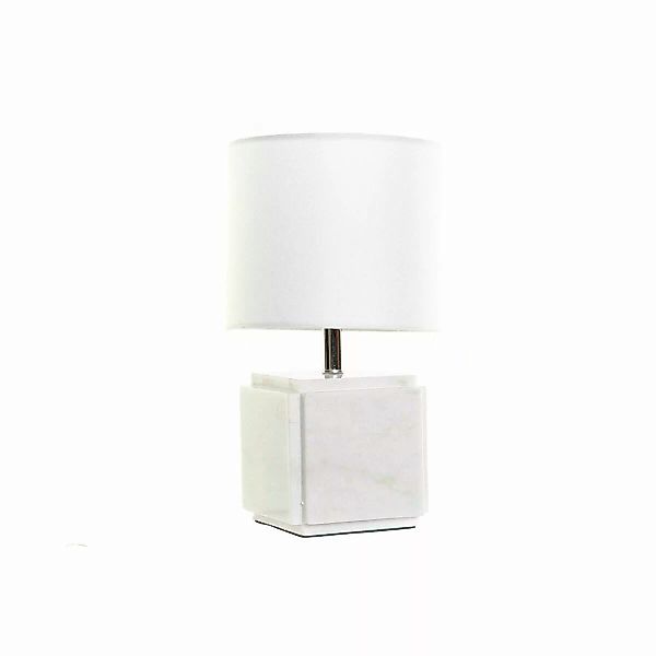 Tischlampe Dkd Home Decor Weiß Polyester Metall Marmor 220 V Golden 50 W (2 günstig online kaufen