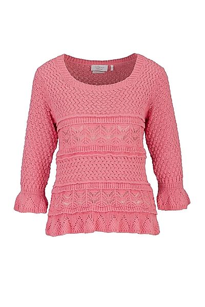 RICHROYAL Rundhalspullover crew neck crochet günstig online kaufen