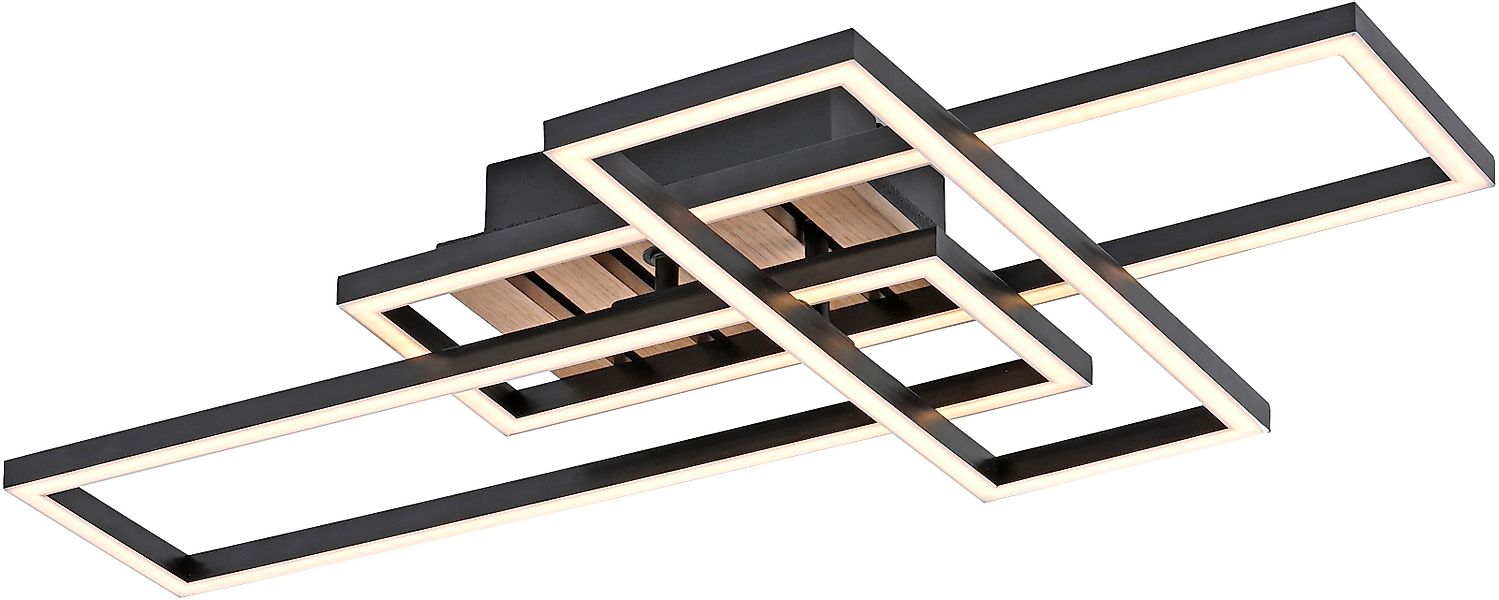 JUST LIGHT LED Deckenleuchte »AKUSTIKA« LED-Board 1 Stk. Warmweiß Eichenfur günstig online kaufen