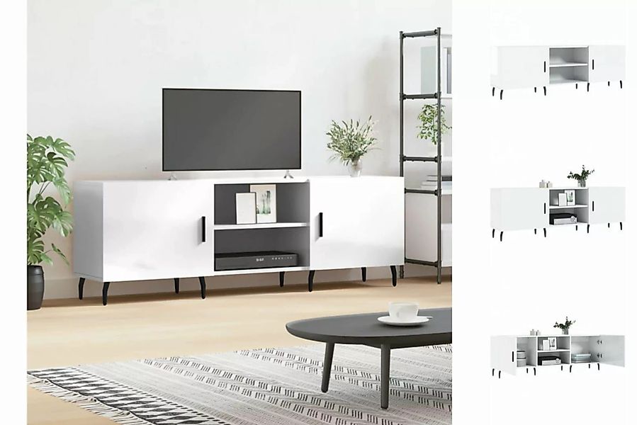 vidaXL TV-Schrank TV-Schrank Hochglanz-Weiß 150x30x50 cm Spanplatte günstig online kaufen