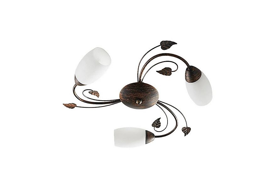 Lindby Deckenleuchten Stefania, Glas Braun IP20, 3 x 5 W LED günstig online kaufen