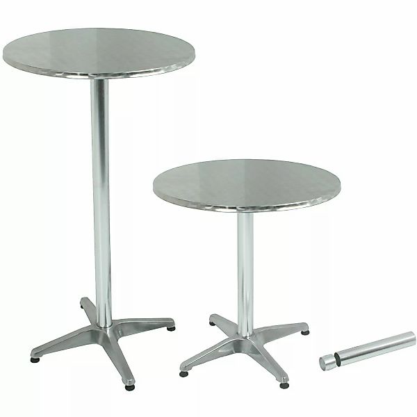 Garden Pleasure Gartentisch "Stehtisch BISTRO, rund Stahl, Alu,s" günstig online kaufen