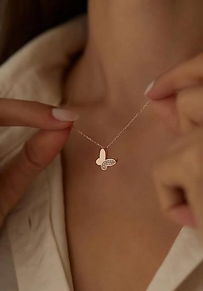 Einzelstück Charm-Kette Halskette Farfalle mit Schmetterling günstig online kaufen