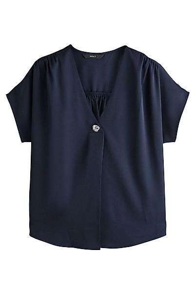 Next Kurzarmbluse Kurzärmelige Bluse mit V-Ausschnitt (1-tlg) günstig online kaufen