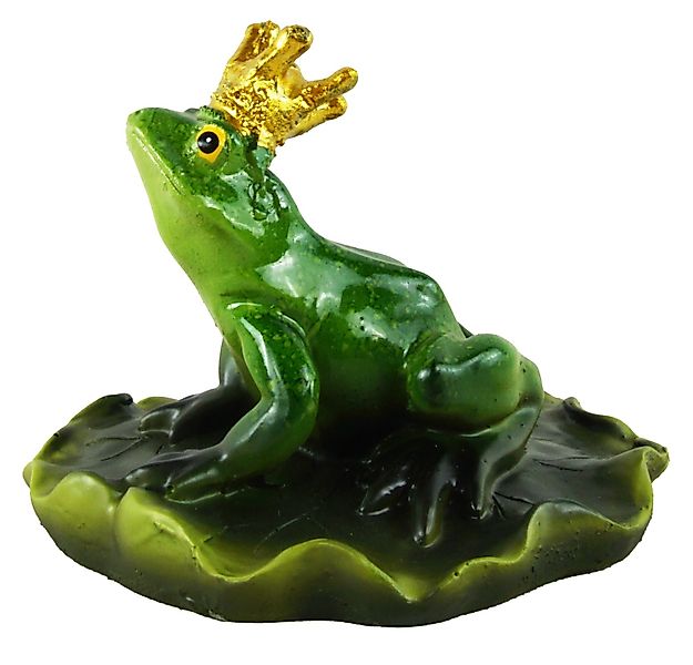 Posiwio Teichfigur Teichdekoration Froschkönig auf Blatt günstig online kaufen