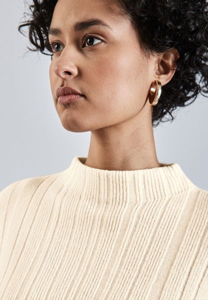 STREET ONE Strickpullover mit Rippstruktur günstig online kaufen