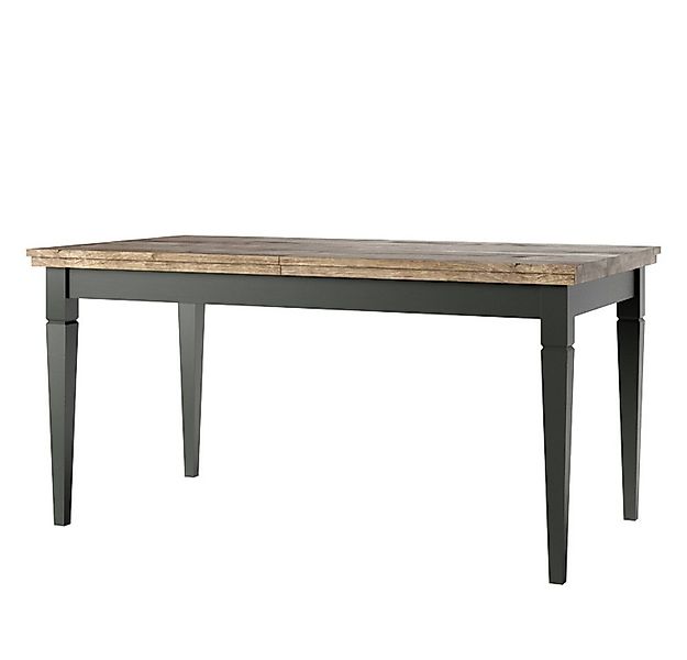 Lomadox Esstisch EPSOM-83, grün mit Lefkas Eiche Nb. 160/79/90 cm günstig online kaufen