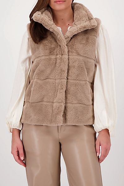 Monari Fellimitatweste "Weste Basic fake fur", Mit Rundhalsausschnitt mit S günstig online kaufen