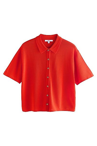 Next Kurzarmbluse Kurzarmbluse mit Kragen und Leinenanteil (1-tlg) günstig online kaufen