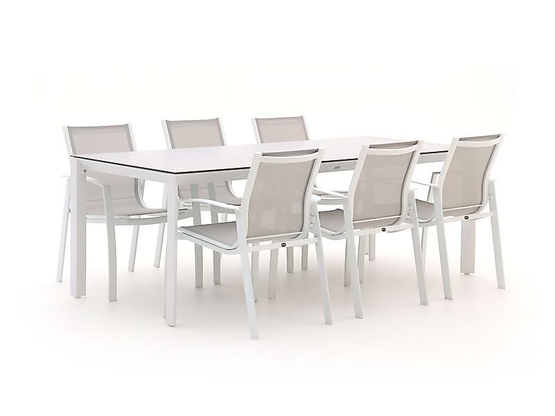 R&S Design Altea/Veneto 220 cm Gartenmöbel-Set 7-teilig stapelbar günstig online kaufen