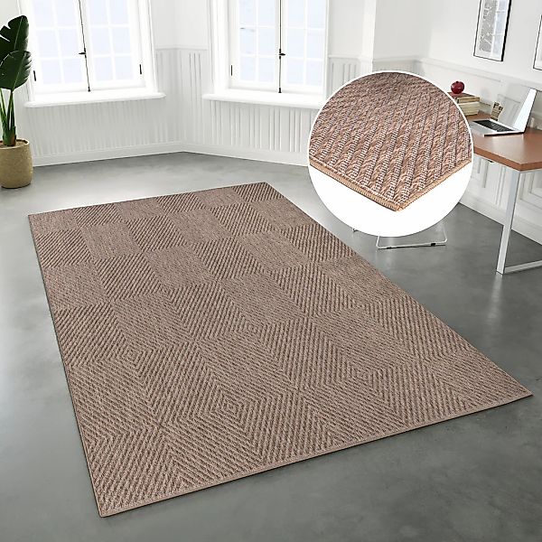 my home Teppich "Elsa, In- und Outdoor geeignet" rechteckig 3 mm Höhe Sisal günstig online kaufen