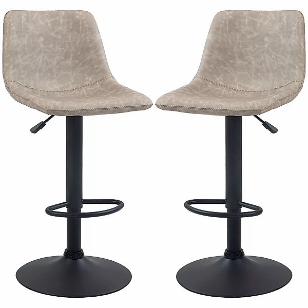 HOMCOM 2er-Set Barhocker, Bistrohocker mit Fußstütze, Drehbar Barstuhl, Höh günstig online kaufen