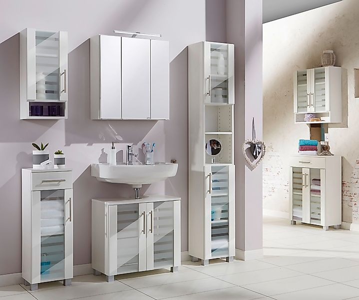 welltime Hängeschrank "Jaca", Breite 30 cm, mit MDF Hochglanz-Fronten günstig online kaufen