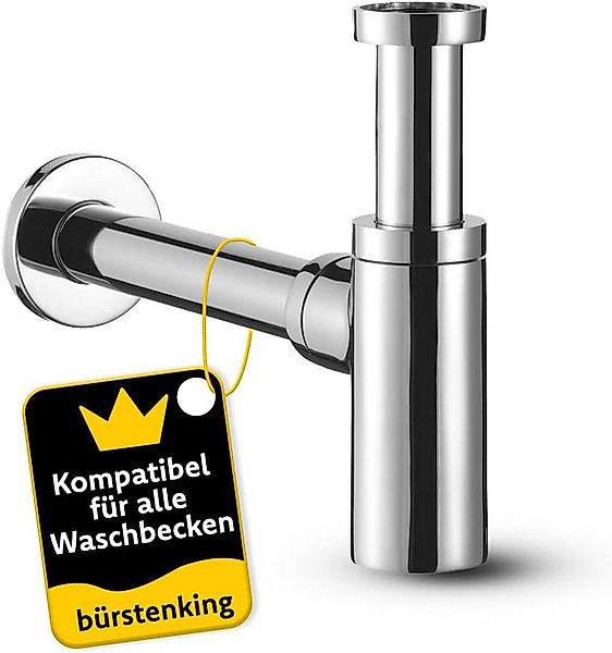 Bürstenking Siphon Universal Design Siphon Chrom – 1 1/4" für Waschbecken & günstig online kaufen