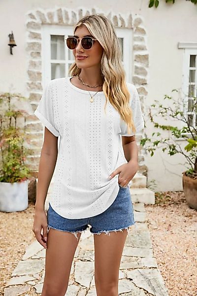 FIDDY T-Shirt Rundhals-Kurzarm – lässiges T-Shirt – Damen-Kurzarm günstig online kaufen