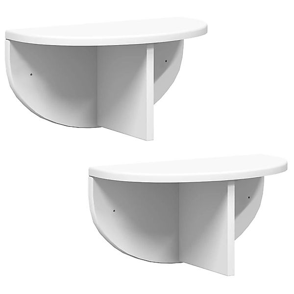 vidaXL Wandregal Wandmontiert 2 Stk Weiß 38 x 19 x 19 cm Holzwerkstoff 8914 günstig online kaufen