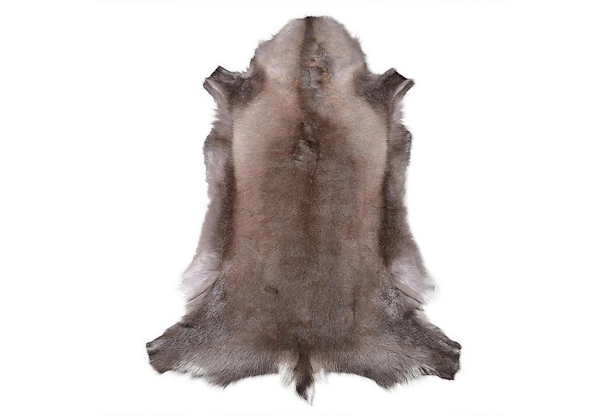 Livorio Fellteppich Rentierfell, dunkel, Größe L, Länge: 110-135 cm, origin günstig online kaufen
