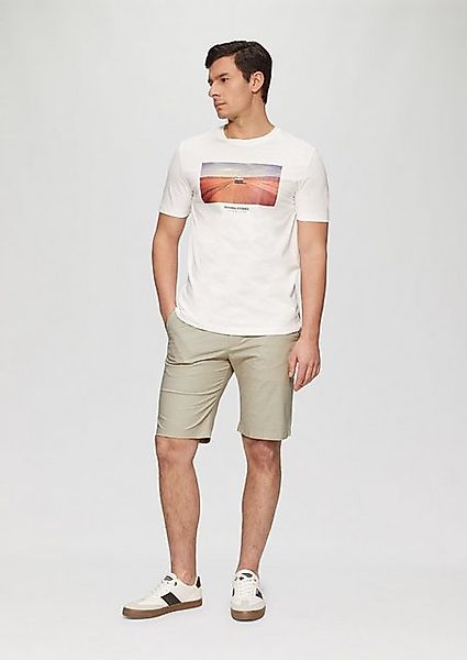 s.Oliver Bermudas Chino-Shorts aus Baumwollstretch in melierter Optik günstig online kaufen