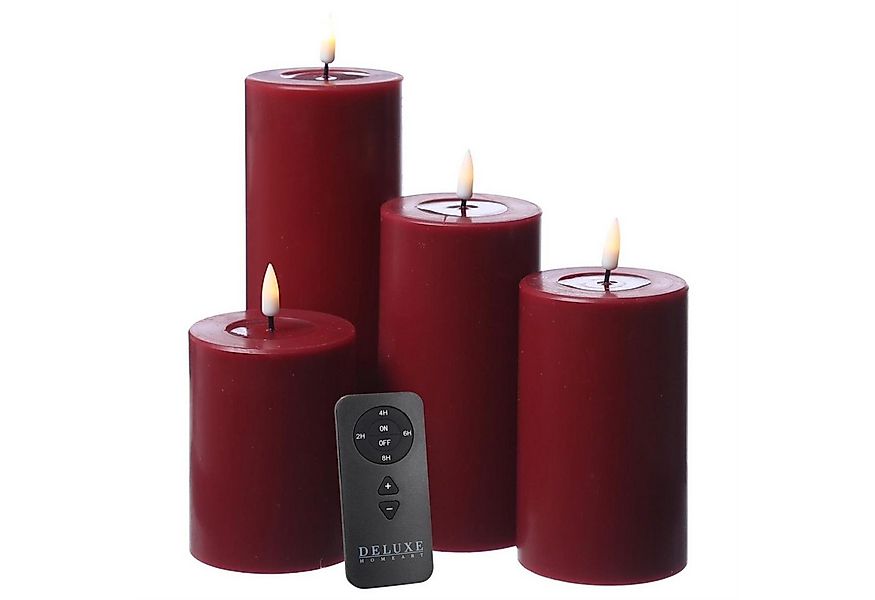Deluxe Homeart LED-Kerze LED Kerzenset MIA Echtwachs Deluxe 4 Größen mit Ba günstig online kaufen