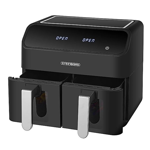 Steinborg SB-3151 Dual Heißluftfritteuse 4+4 Liter 2000 Watt günstig online kaufen