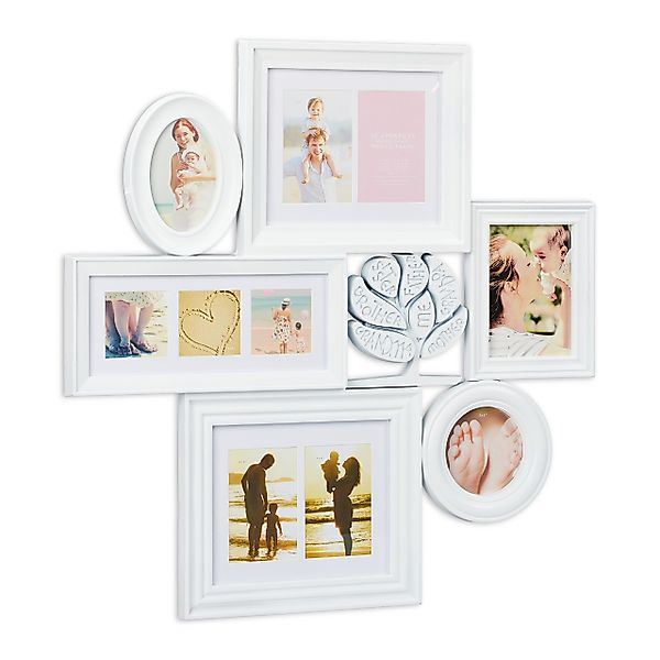 relaxdays Bilderrahmen Collage 10 Bild, Weiß günstig online kaufen