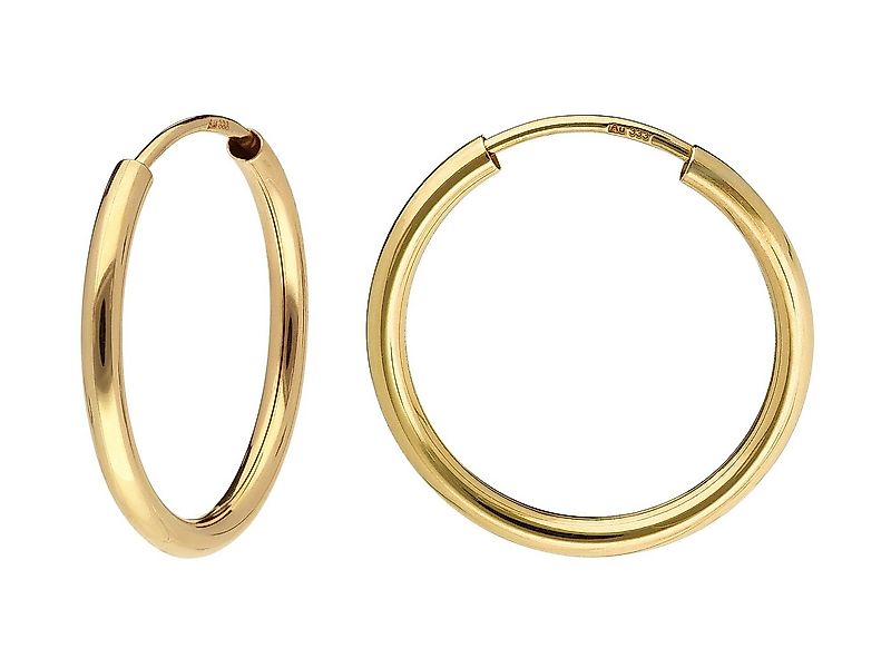 trendor Paar Creolen Damen-Gold 333 / 8KBreite 2 mm Ø 20 mm günstig online kaufen