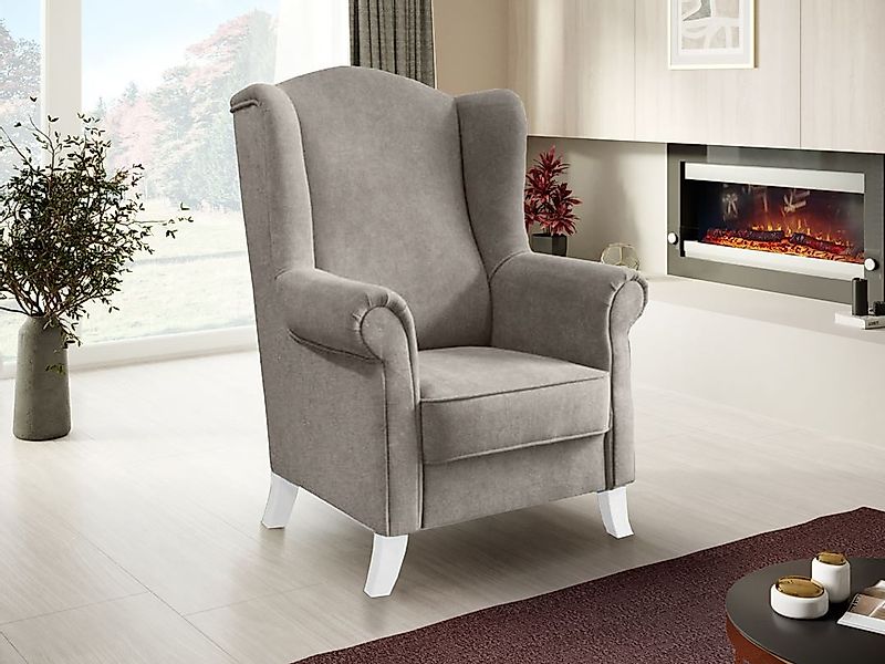 Beautysofa Ohrensessel LEONARDO Sessel Wohnzimmersessel, Fernsehsessel günstig online kaufen