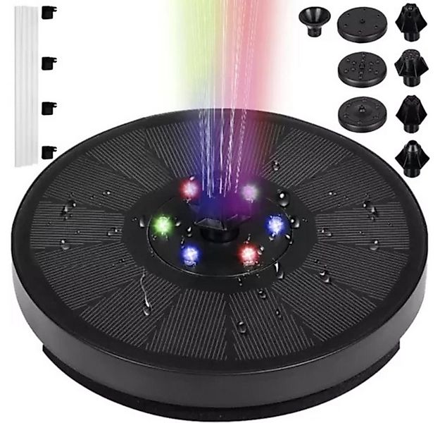 Gardlov Gartenbrunnen LED Solar Brunnen Garten, 16 cm Breite, (Spar-Set, 17 günstig online kaufen