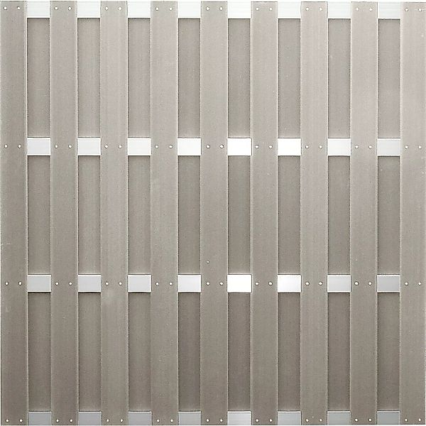 T & J Zaunelement aus Jinan-Serie 180 cm x 180 cm Grau günstig online kaufen