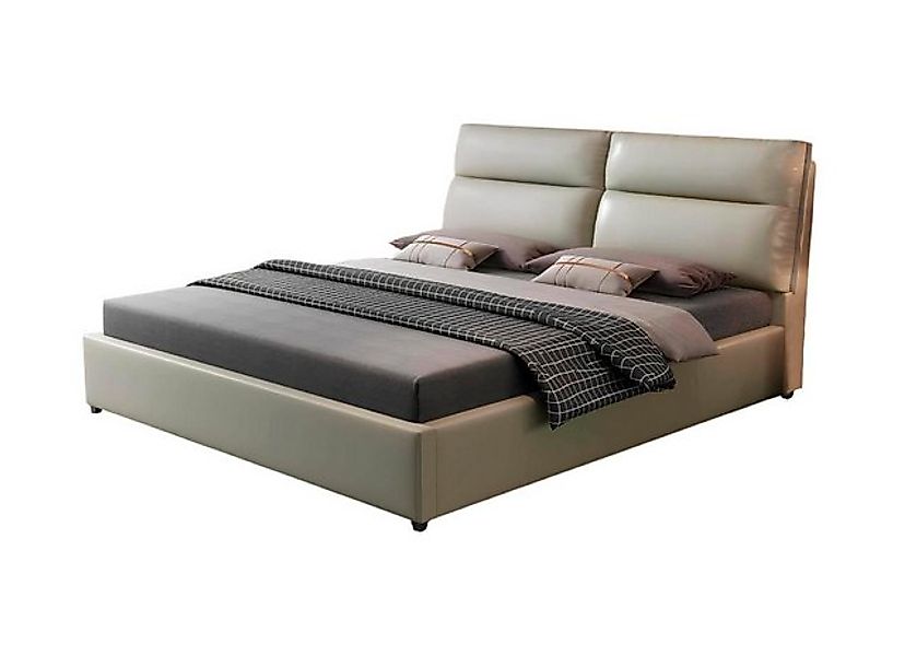 Xlmoebel Bett Neuzeitliches Hotelbett mit stilvollem Textilleder-Polster fü günstig online kaufen