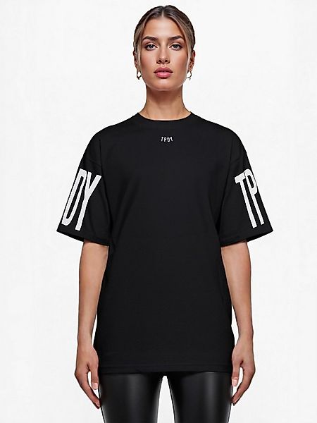 trueprodigy Oversize-Shirt Viktor F Logoprint Rundhals dicker Stoff günstig online kaufen