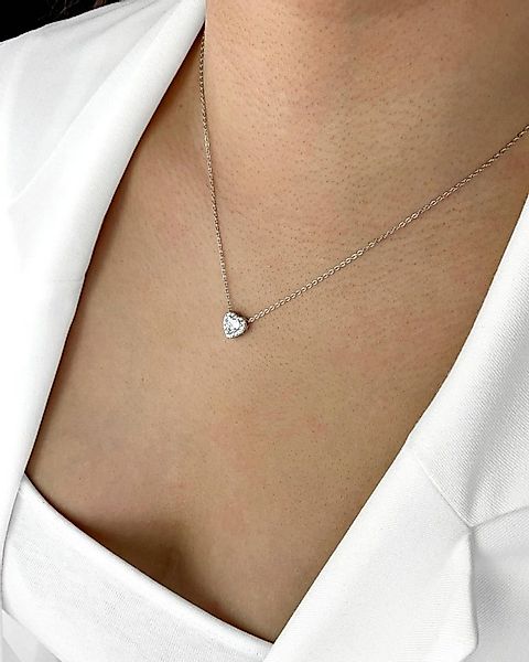 DANIEL CLIFFORD Herzkette 'Linda' Damen Halskette Silber 925 mit Anhänger H günstig online kaufen