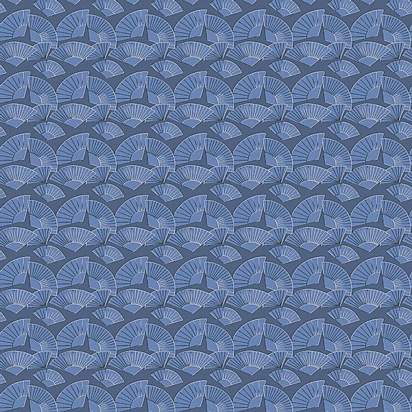 PROFHOME 378474-GU Grafik Tapete metallische Akzente Blau Tauben-Blau 0,53 günstig online kaufen