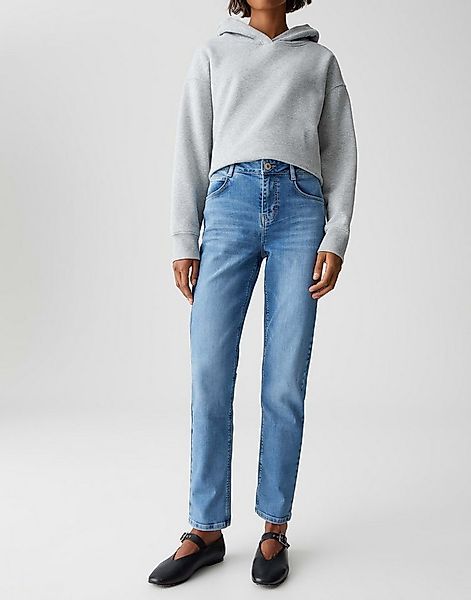 OPUS 5-Pocket-Jeans ELANA aus BCI Cotton Mix Mid Rise Straight fit, Ankle, günstig online kaufen