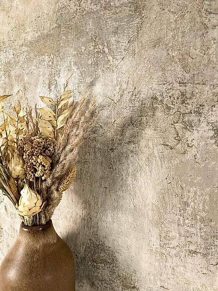 Newroom Vliestapete, Beige Tapete Modern Beton - Betonoptik Betonwand Creme günstig online kaufen