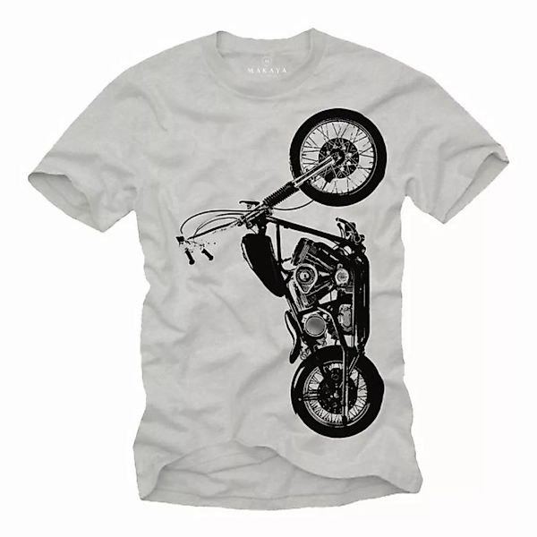 MAKAYA T-Shirt Motorradfahrer Biker Rocker Motorrad Motiv Motorradbekleidun günstig online kaufen