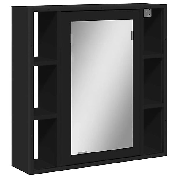 vidaXL Bad-Spiegelschrank Schwarz 60x16x60 cm Holzwerkstoff 842426 günstig online kaufen