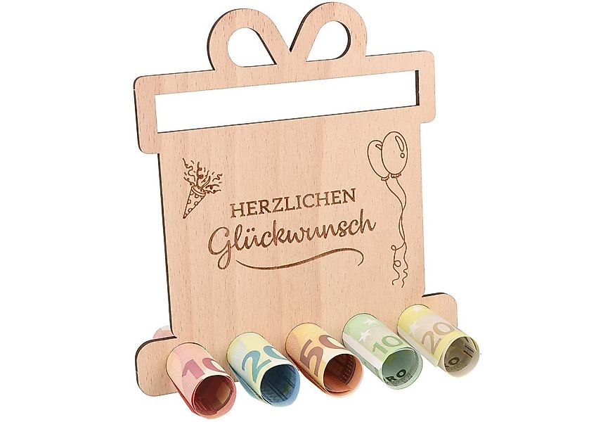 Spruchreif® Spardose Geldgeschenk aus Holz, Gutscheinverpackung, Neutrale G günstig online kaufen