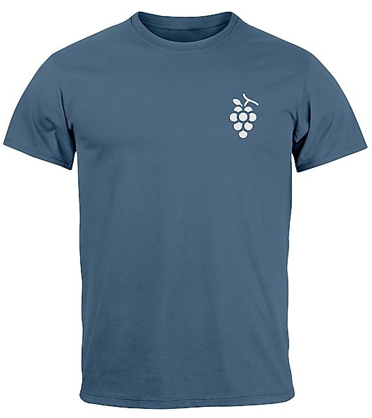 Neverless Print-Shirt Herren T-Shirt Wein Schorle günstig online kaufen