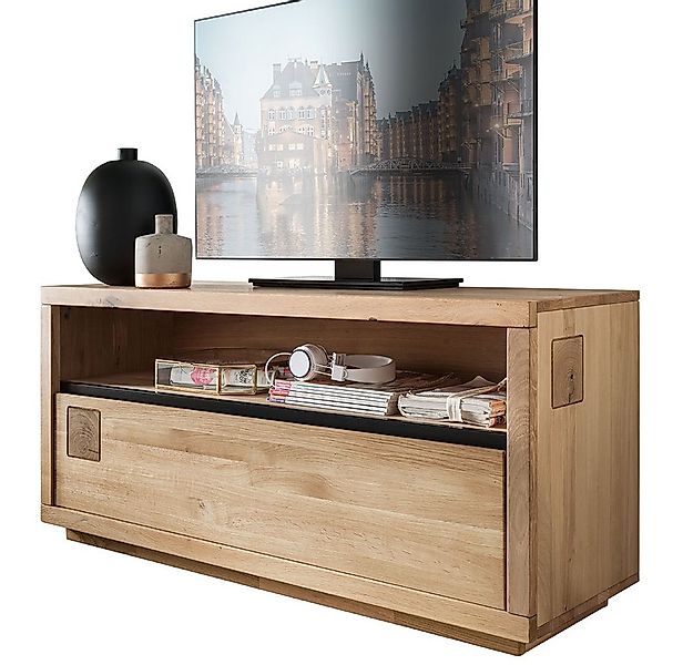 Lomadox Lowboard WINCHESTER-69, TV Board Fernsehschrank 120 cm Eiche massiv günstig online kaufen