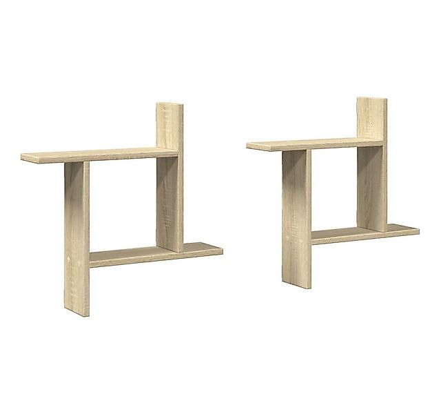 vidaXL Regal Wandregale 2 Stk. Sonoma-Eiche 50x12x50 cm Holzwerkstoff, 1-tl günstig online kaufen