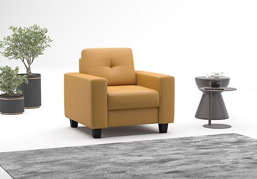 PLACES OF STYLE Sessel »Varese« Kreuznaht in beige günstig online kaufen