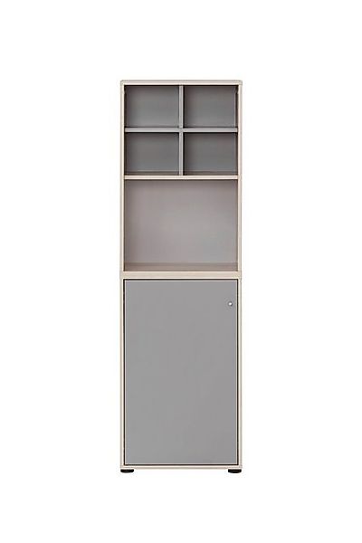 PROREGAL® Aktenschrank Möbelpartner Pigeon Set, Breite 51cm, Eiche/Grau günstig online kaufen