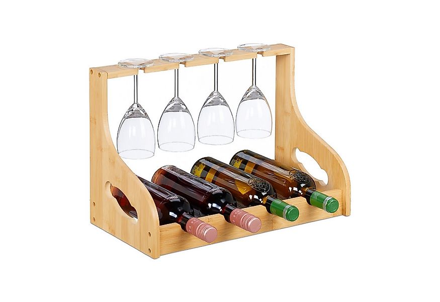 relaxdays Weinregal mit Glashalt günstig online kaufen